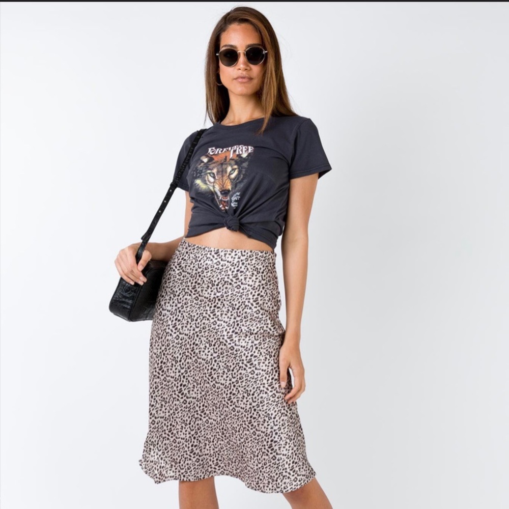 Zazu Midi Skirt Leopard